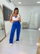 calça cargo pantalona (azul)