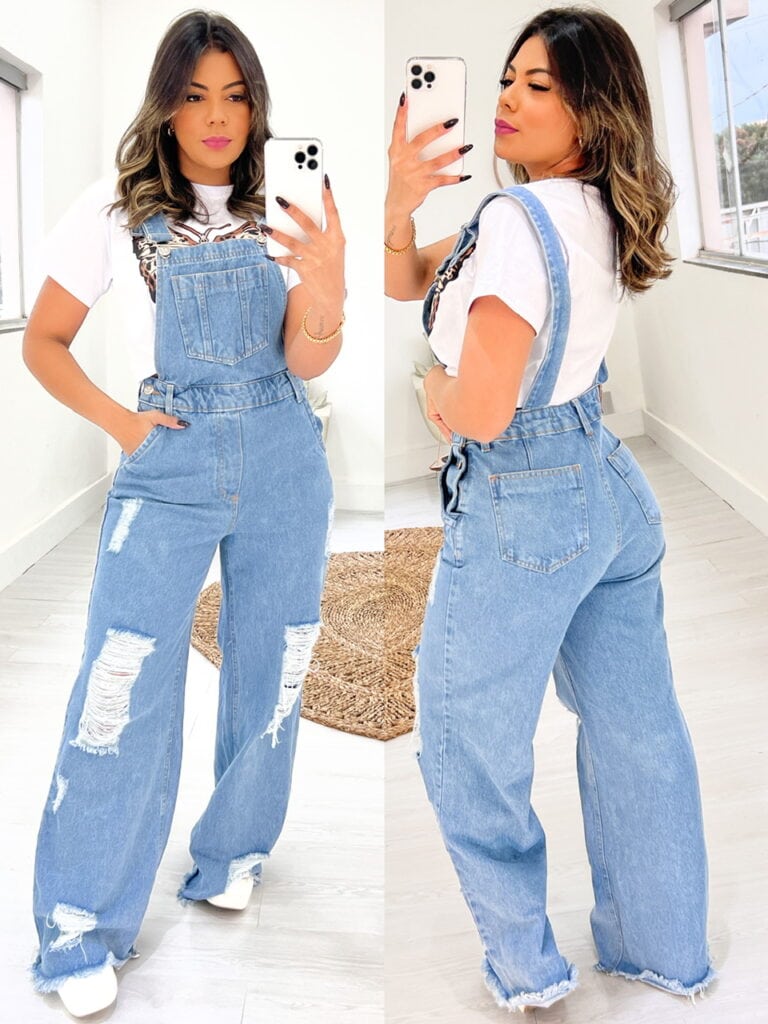 jardineira jeans wide leg jardineira jeans wide leg