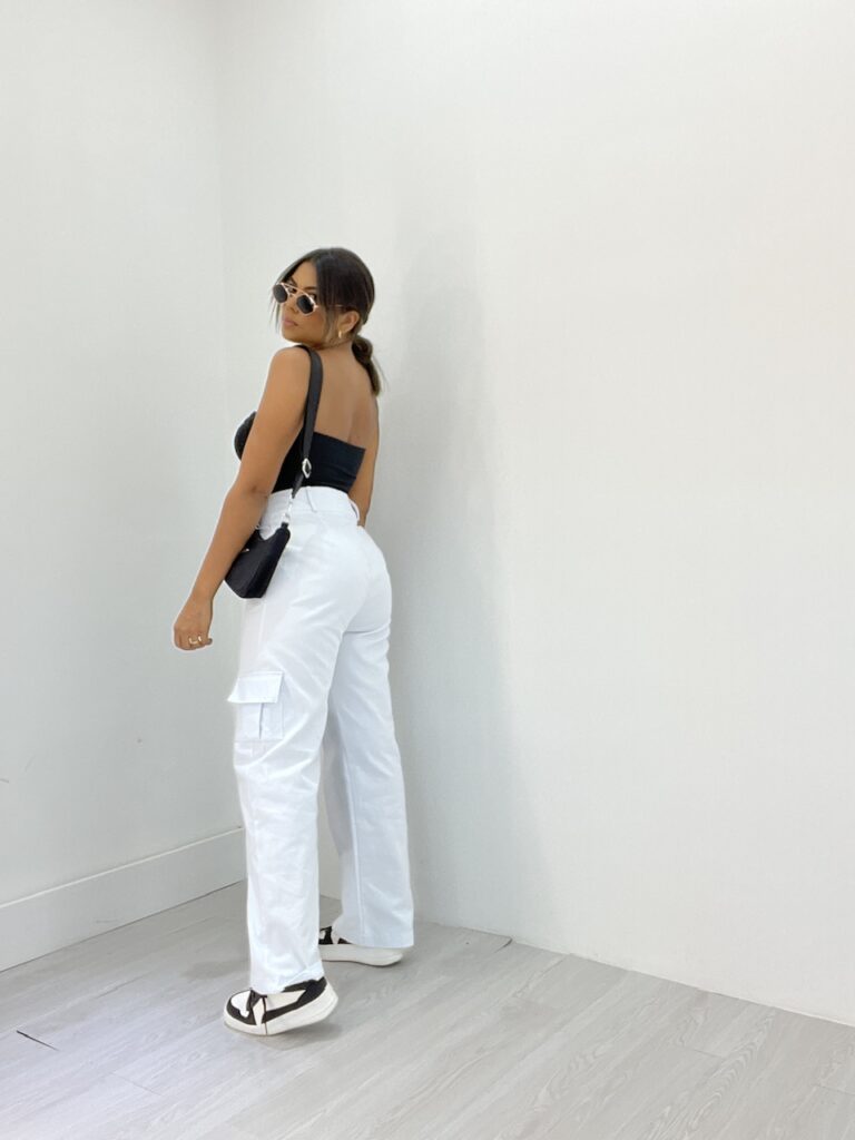 calça cargo pantalona (branca) calça cargo pantalona (branca)