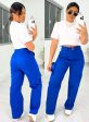 calça cargo pantalona (azul)