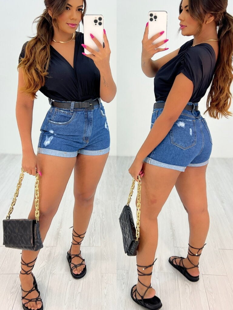 short jeans c/ cinto preto short jeans c/ cinto preto