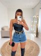 short jeans com cinto basic hyo