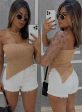 blusa tricô modal assimétrica
