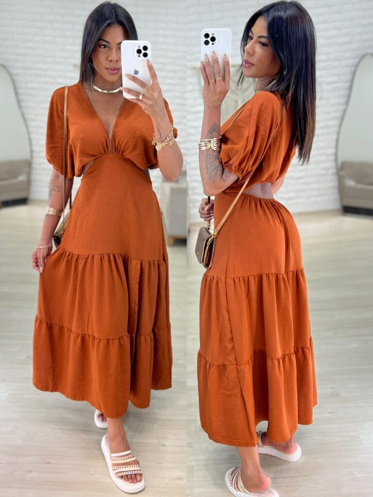 vestido jeri (marrom) vestido jeri (marrom)